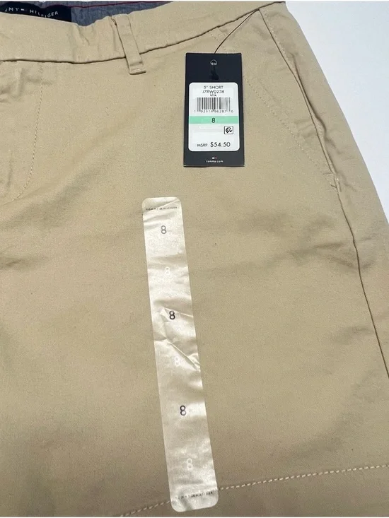 TOMMY HILFIGER Hollywood Shorts Khaki Size 8 Women’s Chino Classic Casual NWT - Picture 5 of 9